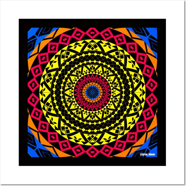 the circle of life in mandala pattern ecopop Wall Art by jorge_lebeau